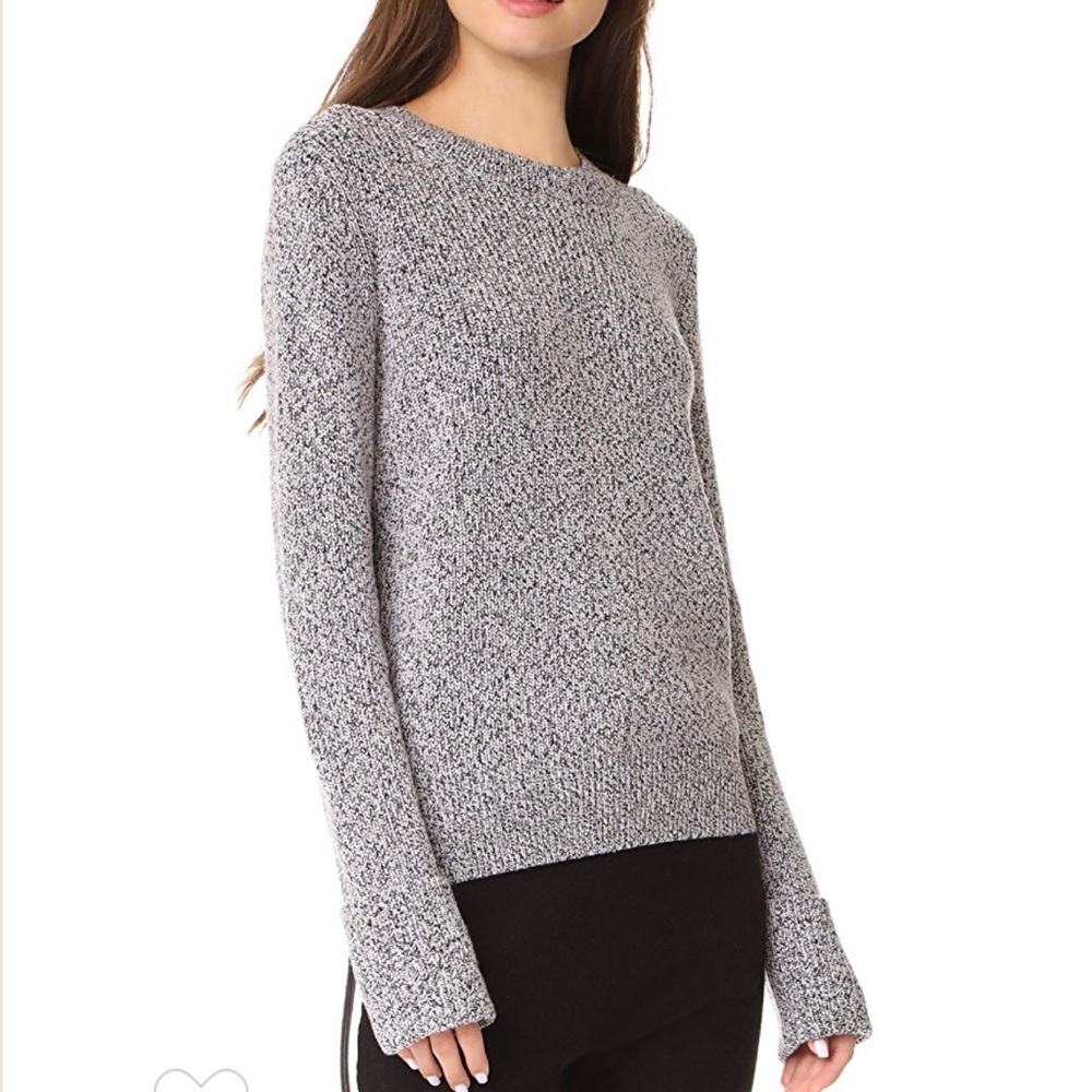FINAL PRICE. Grey knit Theory slouchy sweater NWOT - Picture 2 of 7